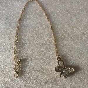 Gold Butterfly Pendant Necklace